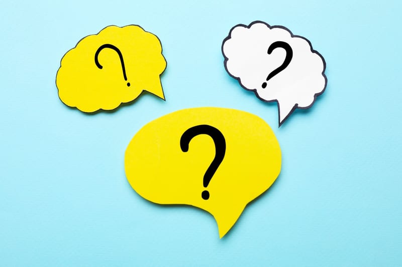 Question marks and quiz concept